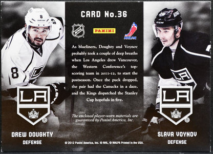 2011-12 Panini Prime Dual Jersey Drew Doughty/Slava Voynov 092/225 Jersey 1006