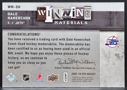 2009-10 SPx Winning Materials Dale Hawerchuk WM-DH Winnipeg Jets Jersey 5147