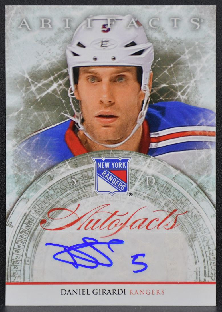 2012-13 Upper Deck Artifacts Autofacts Daniel Girardi A-DG Rangers Auto 8607