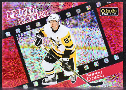 2023-24 OPC Platinum Photo Driven Red Pixels Crosby PD-9 Penguins 46/85 6917