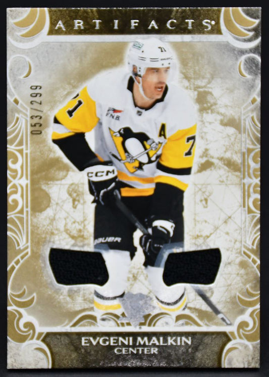 2024-25 UD Artefacts Matériaux Or Evgeni Malkin 69 053/299 Jersey