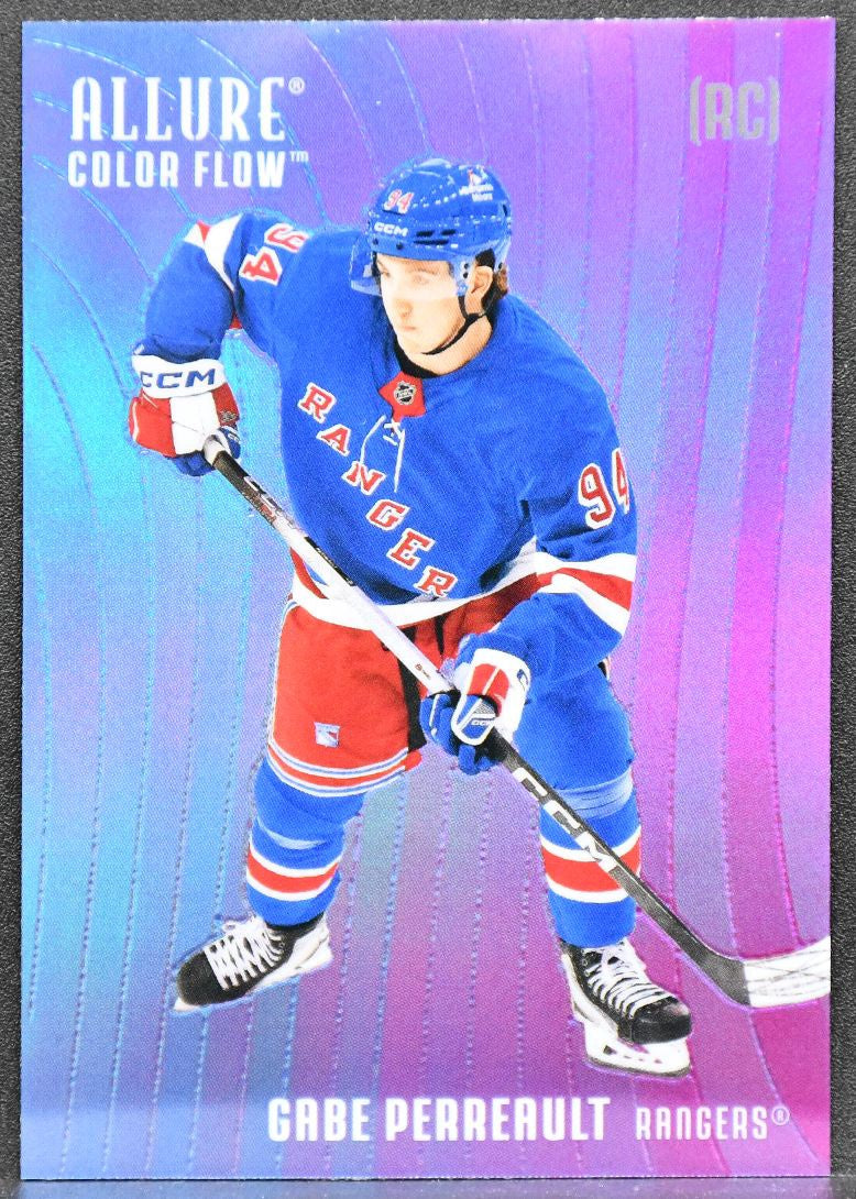2025-26 UD Allure Color Flow Blue-Purple Gabe Perreault CF-16 Rangers ...