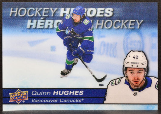 2021-22 Upper Deck Tim Hortons Hockey Heroes Quinn Hughes H-8 Vancouver Canucks 7900