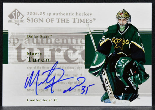 2004-05 SP Authentic Sign of the Times Marty Turco ST-MT Dallas Stars Auto 3493
