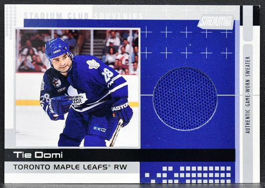 2000-01 Topps Stadium Club Souvenirs Tie Domi SCS-8 Toronto Maple Leafs Jersey 3230