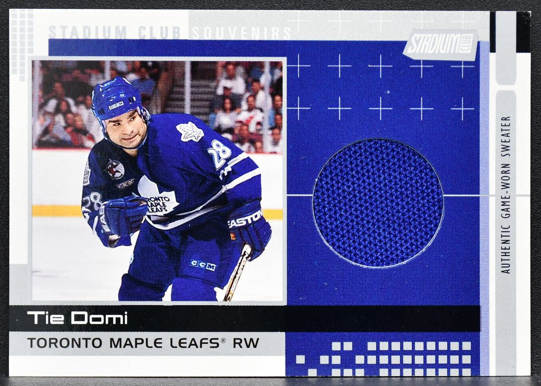 2000-01 Topps Stadium Club Souvenirs Tie Domi SCS-8 Toronto Maple Leafs Jersey 3230