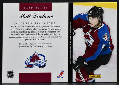 2012-13 Panini Elite Materials Matt Duchene 12 Colorado Avalanche Jersey 5210