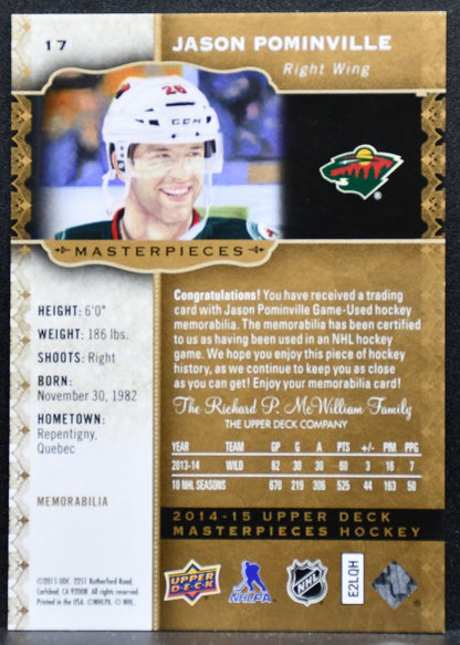 2014-15 Upper Deck Masterpieces Jersey Jason Pominville Jersey 4422