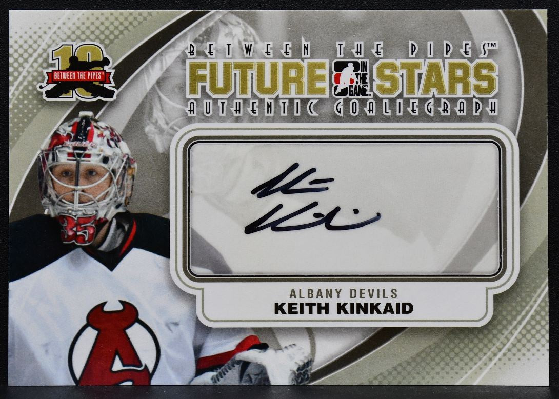 2011-12 ITG Pipes Future Stars Goaliegraph Kinkaid A-KK Albany Devils Auto 2148