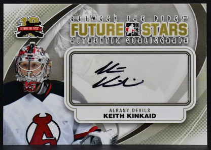 2011-12 ITG Pipes Future Stars Goaliegraph Kinkaid A-KK Albany Devils Auto 2148
