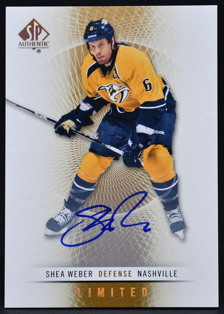 2012-13 SP Authentic Shea Weber 144 Auto