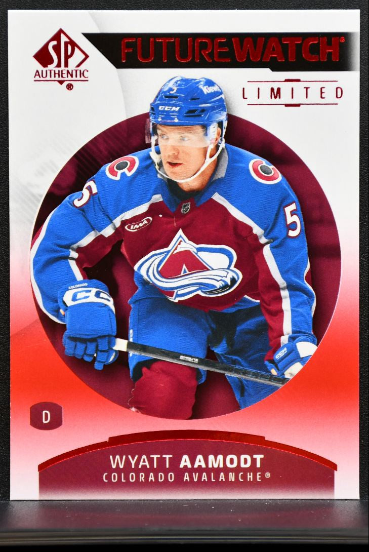 2025-26 SP Authentic Future Watch Limited Red Wyatt Aamodt 143 Avalanche RC 2027