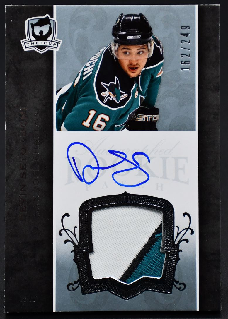 2007-08 UD The Cup Authographed Rookie Devin Setoguchi 138 RC Auto 162/249 Patch