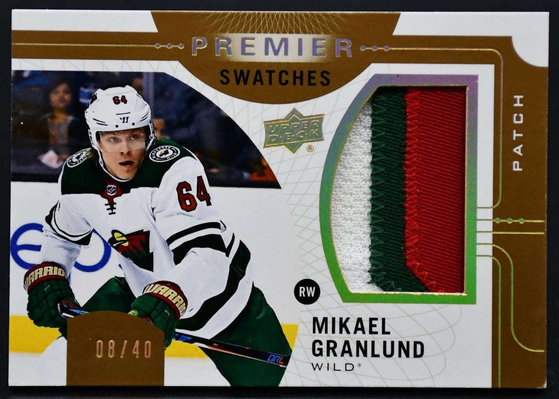 2017-18 UD Premier Swatches Premium Materials Relics Granlund PS-MG 08/40 Patch