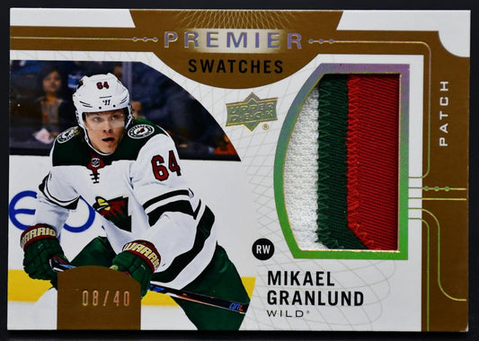 2017-18 UD Premier Swatches Premium Materials Relics Granlund PS-MG 08/40 Patch