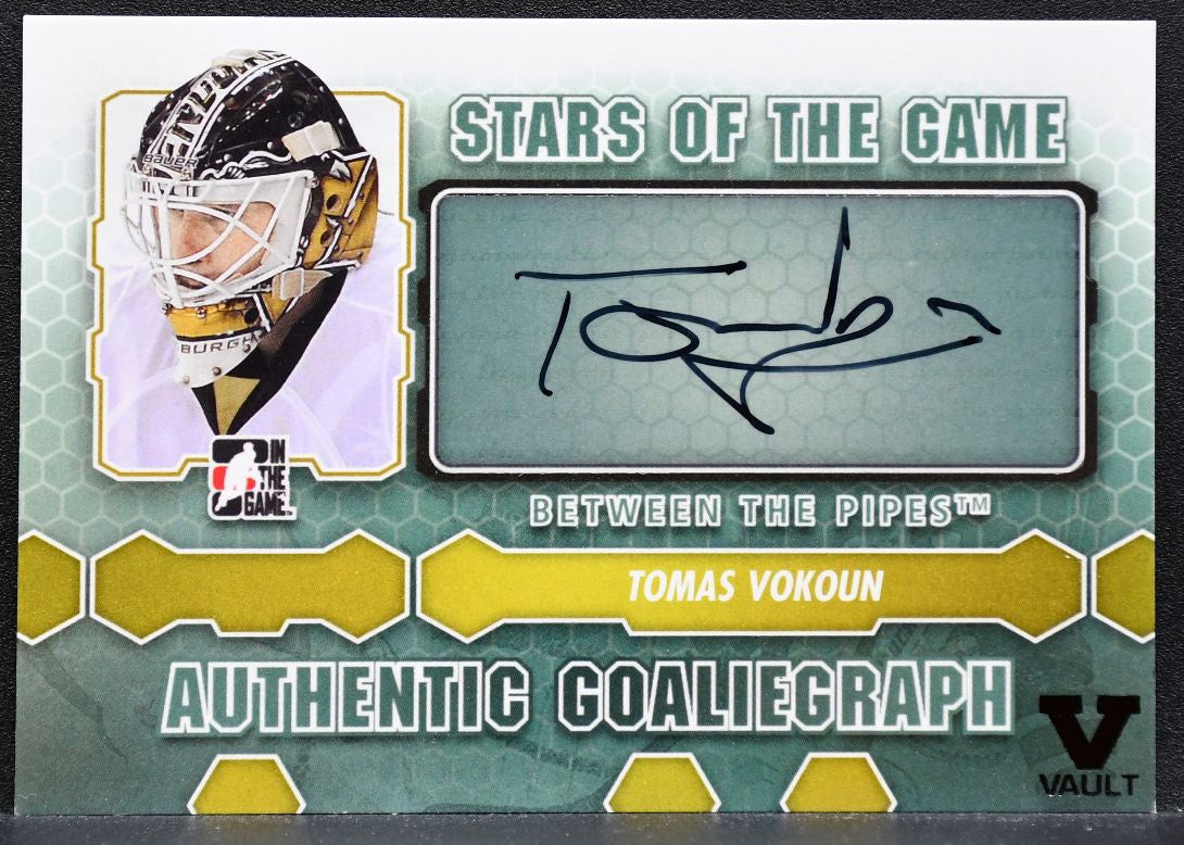 2012-13 In The Game Between The Pipes Goaliegraphs Vault Vokoun Auto 0798