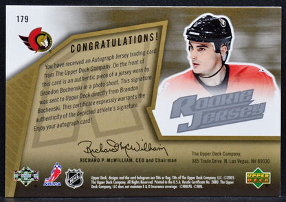 2005-06 SPx Rookie Jersey Brandon Bochenski 179  RC Auto 0359/1499