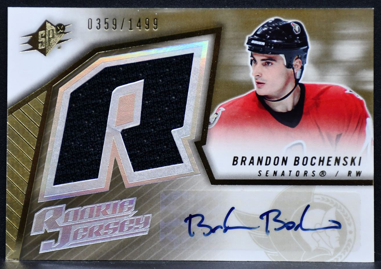 2005-06 SPx Rookie Jersey Brandon Bochenski 179  RC Auto 0359/1499