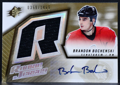 2005-06 SPx Rookie Jersey Brandon Bochenski 179  RC Auto 0359/1499