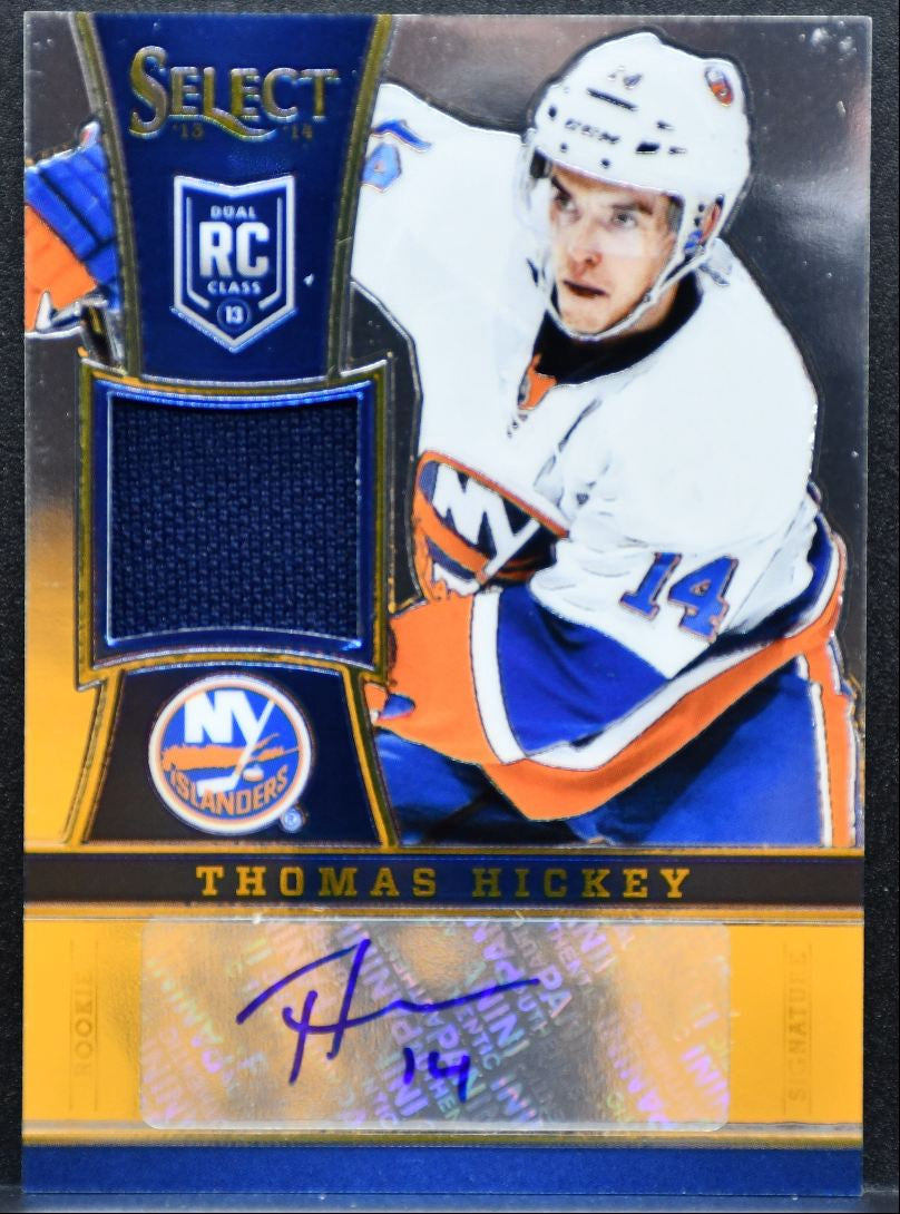 2013-14 Panini Select Rookie JerseyAuto Hickey RC Auto 015/199 Jersey 9359