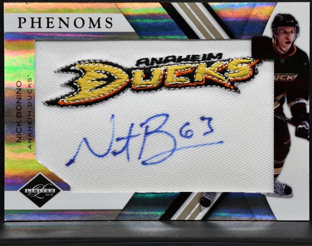 2010-11 Panini Phenom Rookie Nick Bonino 187 Ducks RC Auto /299 Patch 4979