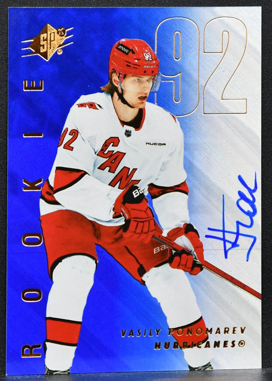 2025-26 SPx Rookie Blue Auto Vasily Ponomarev 183  RC Auto 060/199