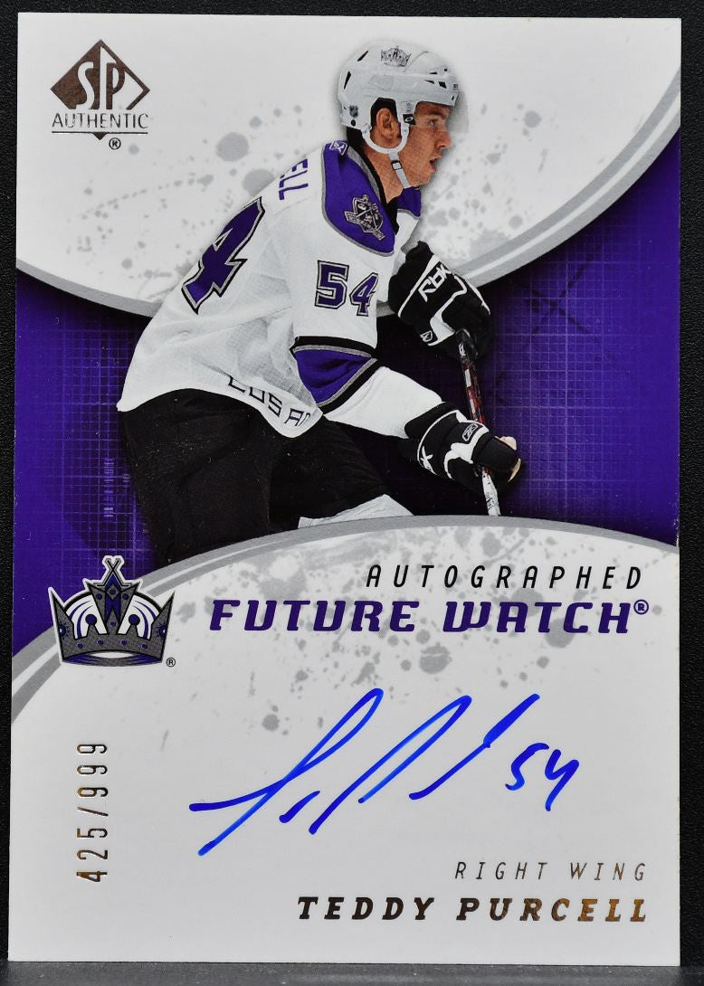 2009-10 SP Authentic Future Watch Auto Teddy Purcell Kings RC Auto 425/999 1306