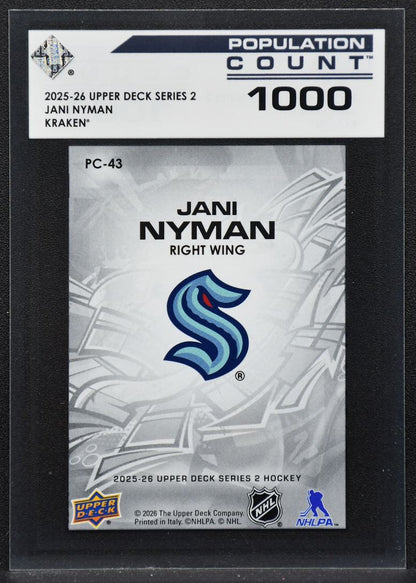 2025-26 Upper Deck Series 2 Population Count 1000 Jani Nyman PC-43 1869
