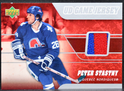 2006-07 Upper Deck Series 2 Game Jerseys Peter Stastny Nordiques Jersey 0436