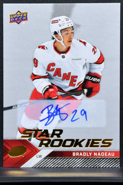 2024-25 UD NHL Star Rookies Box Set Autographs Bradly Nadeau RC Auto 9621