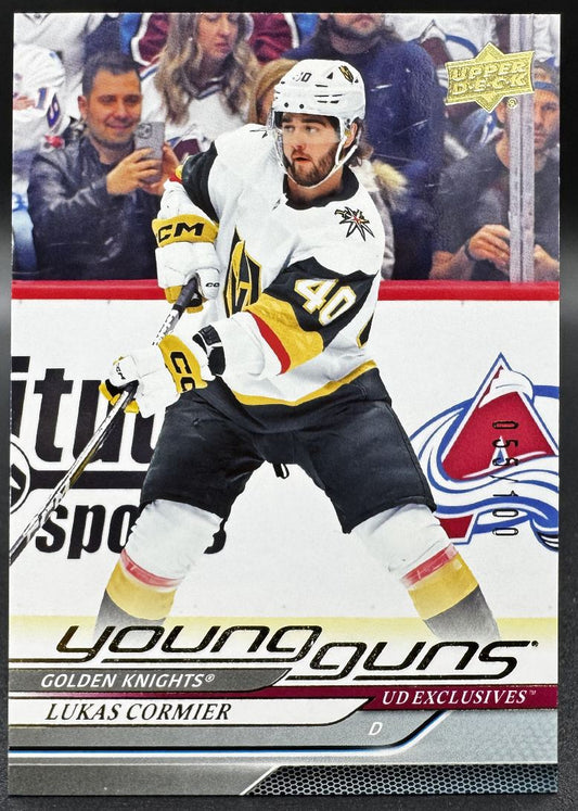 2024-25 UD Young Guns Lukas Cormier 249 Vegas Golden Knights RC /100