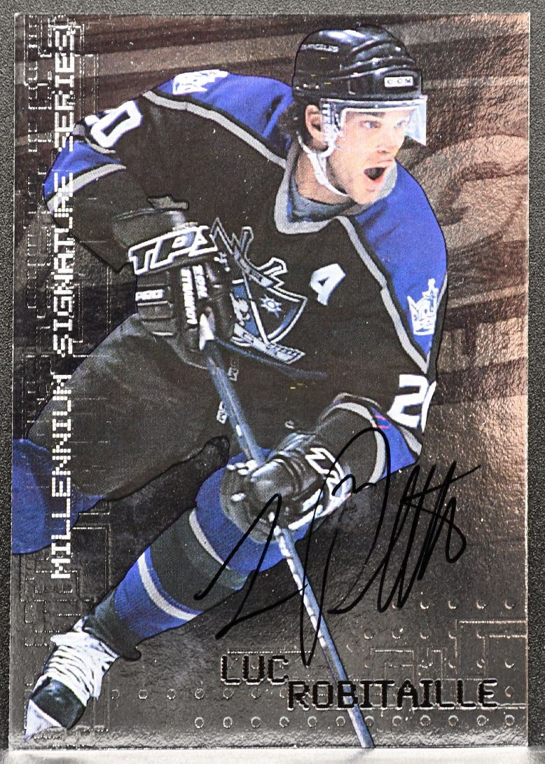 1999-100 ITG Millenium Signature Series Luc Robitaille 122 Kings Auto 7436