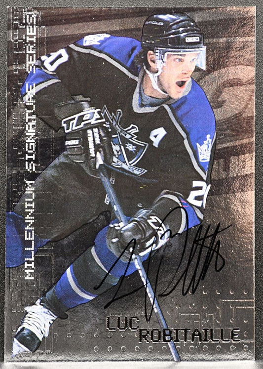 1999-100 ITG Millenium Signature Series Luc Robitaille 122 Kings Auto 7436