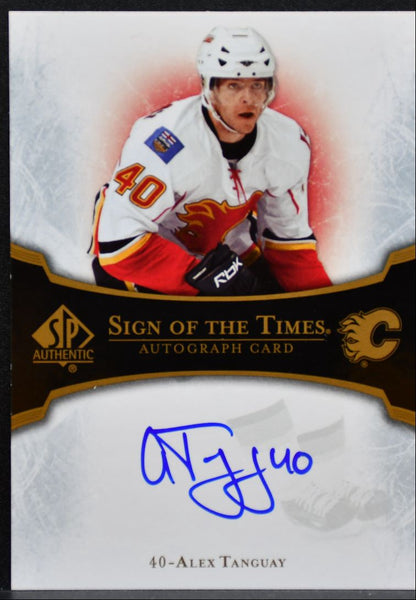 2007-08 SP Authentic Sign of the Times Alex Tanguay Calgary Flames Auto 9557