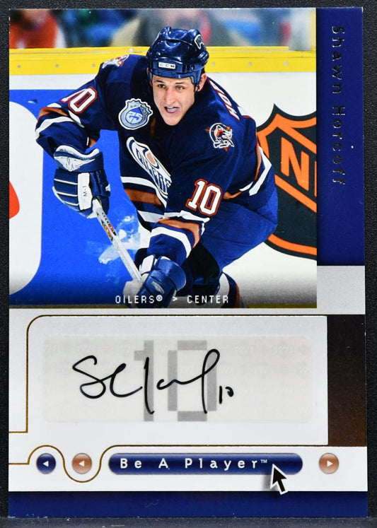 2005-06 Upper Deck Be a Player Signatures Shawn Horcoff HF Oilers Auto 7392