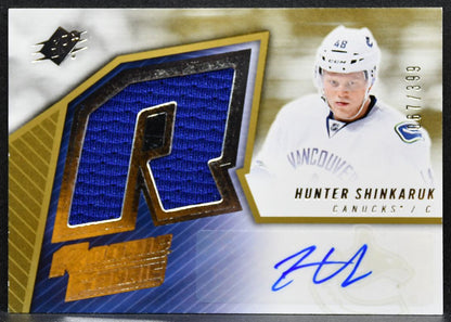 2015-16 SPx 2005-06 Retro Rookie Fabrics Auto Shinkaruk RC Auto Jersey 3103