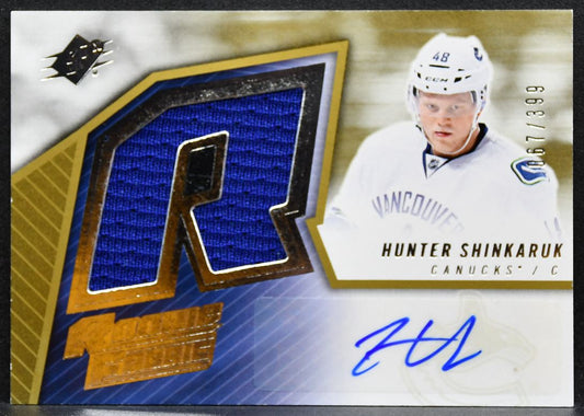 2015-16 SPx 2005-06 Retro Rookie Fabrics Auto Shinkaruk RC Auto Jersey 3103