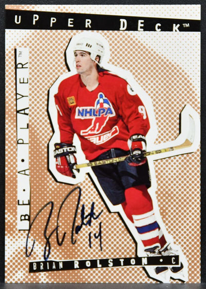 1994-95 Upper Deck Be A Player Autographs Brian Rolston 33 Devils Auto 2588