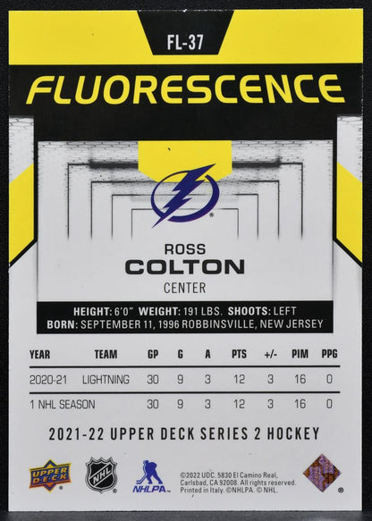 2021-22 UD Series 2 Fluorescence Ross Colton FL-37 Lightning 088/150 8907