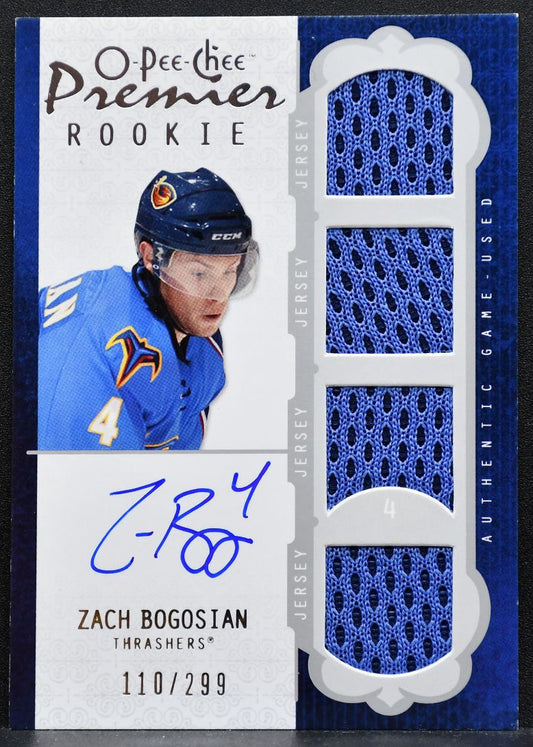 2008-09 O-Pee-Chee Premier Rookie Signature Zach Bogosian RC Auto 0897