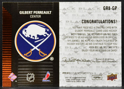 2011-12 UD Black Diamond Dual Jerseys Gilbert Perreault Sabres Jersey 3059