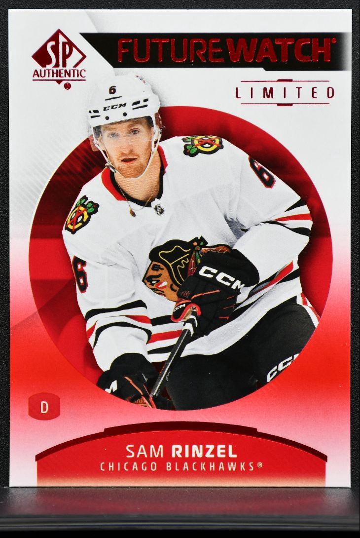 2025-26 SP Authentic Future Watch Limited Red Sam Rinzel 129 Blackhawks RC 3062