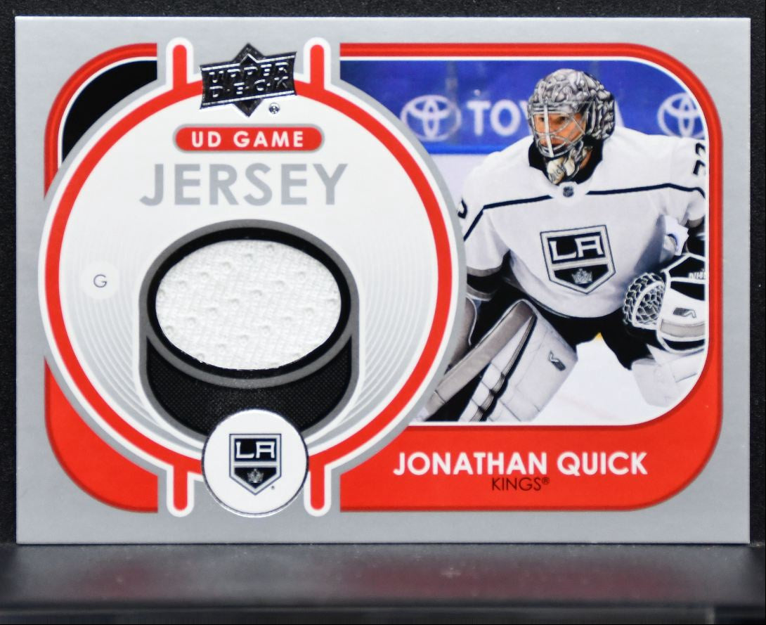 2021-22 Upper Deck Series 1 UD Game Jersey Jonathan Quick Kings Jersey 4923