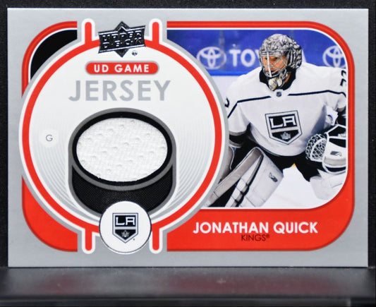 2021-22 Upper Deck Series 1 UD Game Jersey Jonathan Quick Kings Jersey 4923