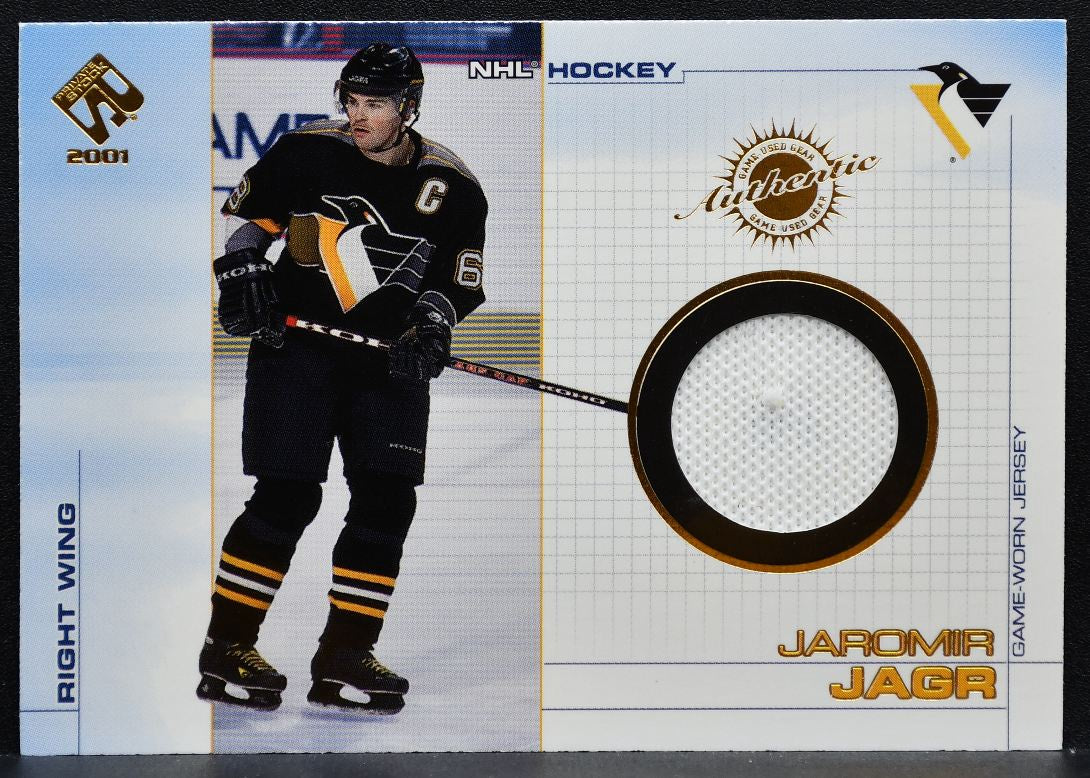 2001-02 Pacific Private Stock Jaromir Jagr 89 Pittsburgh Penguins Jersey 0073