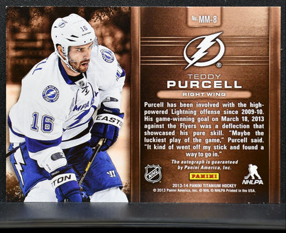 2013-14 Panini Titanium Metallic Marks Bronze Auto Purcell Auto 0582