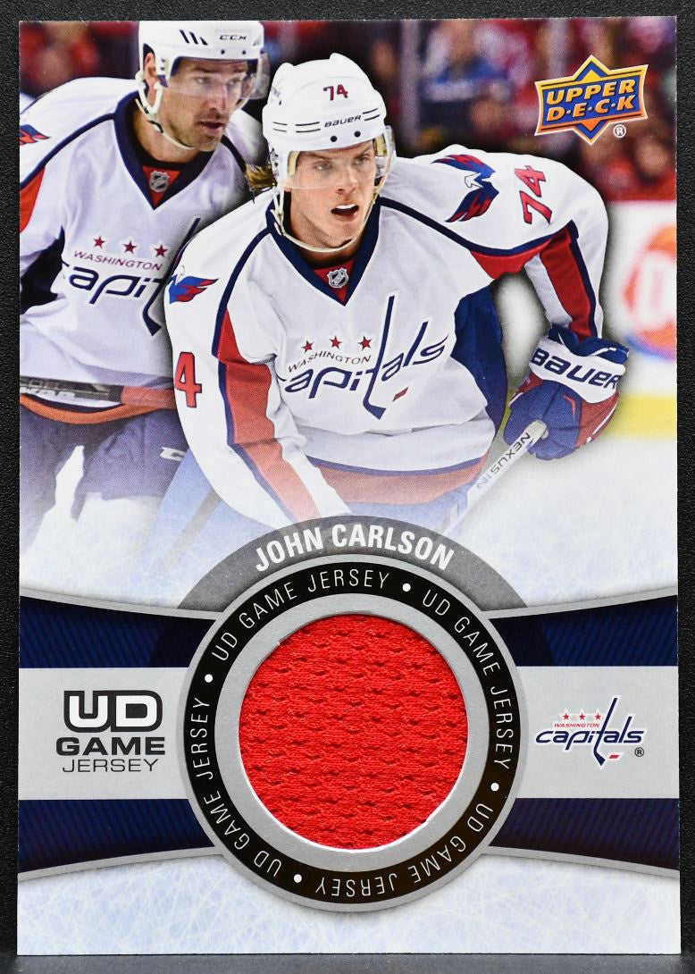 2015-16 UD Series 2 UD Game Jerseys John Carlson GJ-JC Capitals Jersey 2516