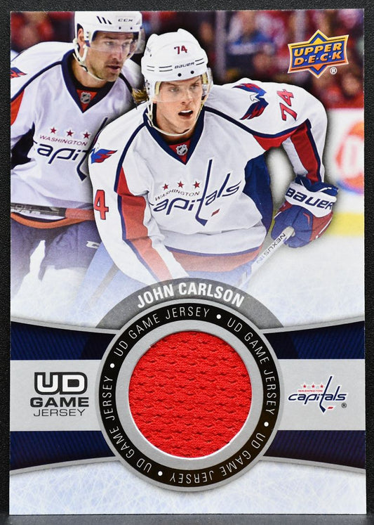 2015-16 UD Series 2 UD Game Jerseys John Carlson GJ-JC Capitals Jersey 2516