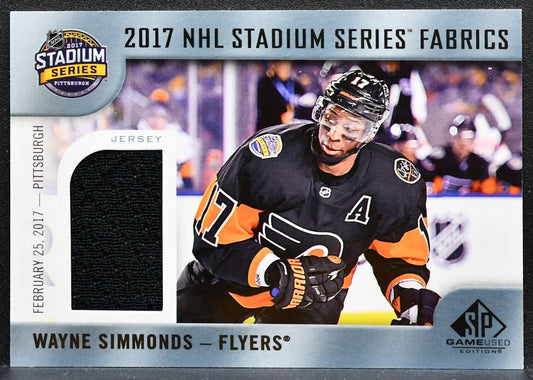 2017-18 SP Game Used 2017 NHL Stadium Series Fabrics Wayne Simmonds Jersey 0970