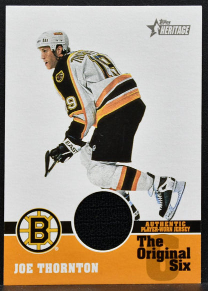 2001-02 Topps Heritage The Original Six Jersey Joe Thornton Bruins Jersey 9776